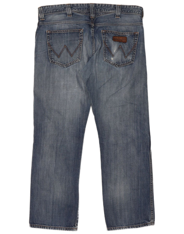 Мужские прямые джинсы Wrangler Clyde W36 L30, синий хлопок