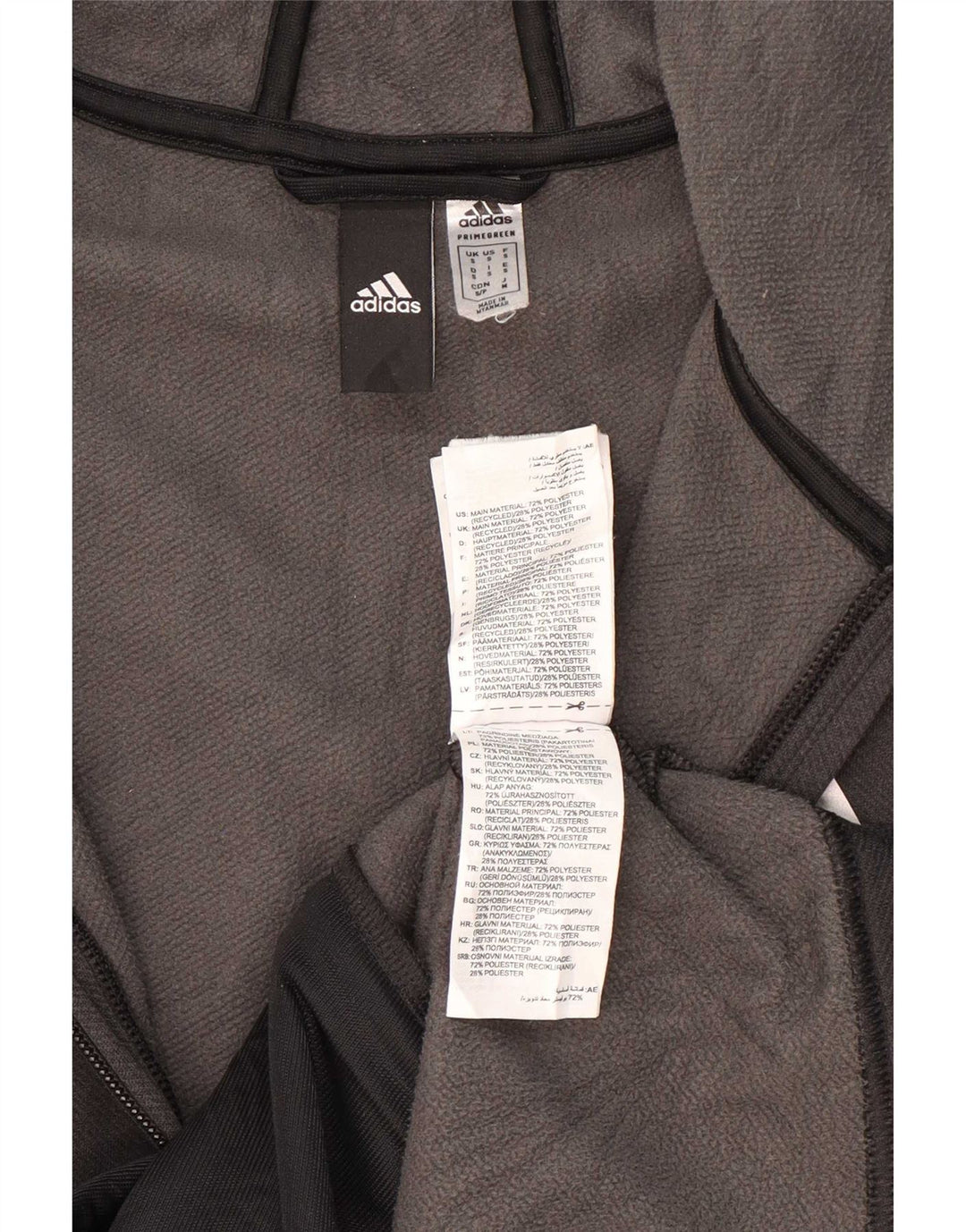 Мужской свитер с капюшоном Adidas Aeroready на молнии, маленький серый полиэстер
