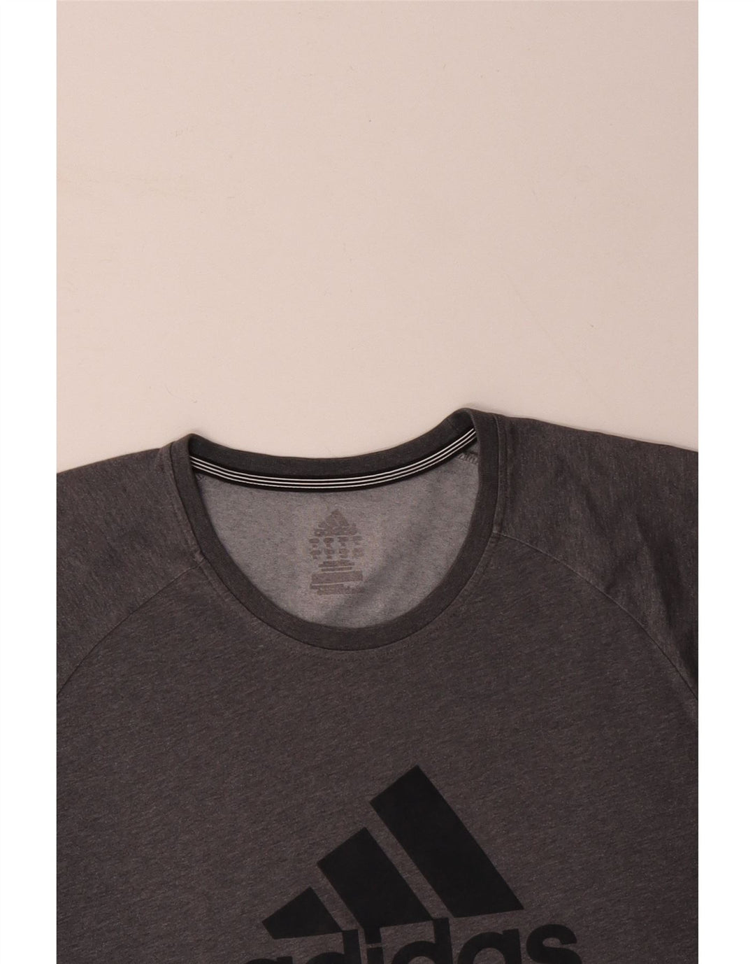 Мужская футболка ADIDAS Climalite с рисунком, топ XL, серый полиэстер