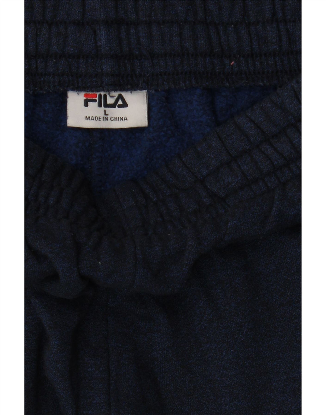 FILA Mens Tracksuit Trousers Large Navy Blue Colourblock Cotton Vintage Fila and Second-Hand Fila from Messina Hembry 