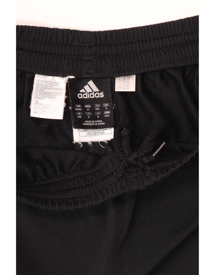 Мужские спортивные брюки Adidas, средний черный полиэстер с цветными блоками