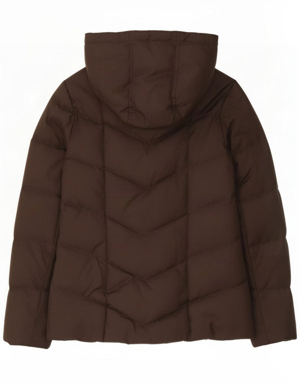 Женская стеганая куртка с капюшоном Tommy Hilfiger UK 10, маленький коричневый полиэстер