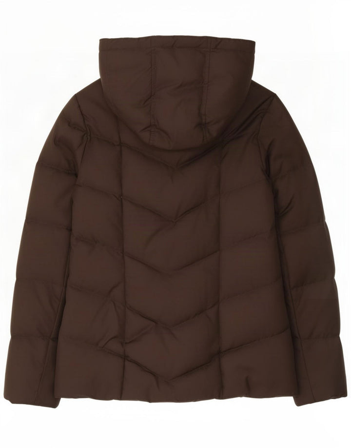 Женская стеганая куртка с капюшоном Tommy Hilfiger UK 10, маленький коричневый полиэстер