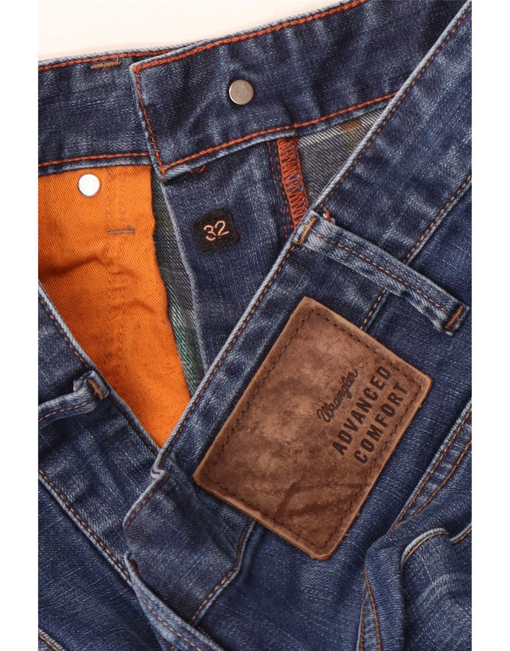 Джинсы мужские узкие Wrangler W32 L30 синие