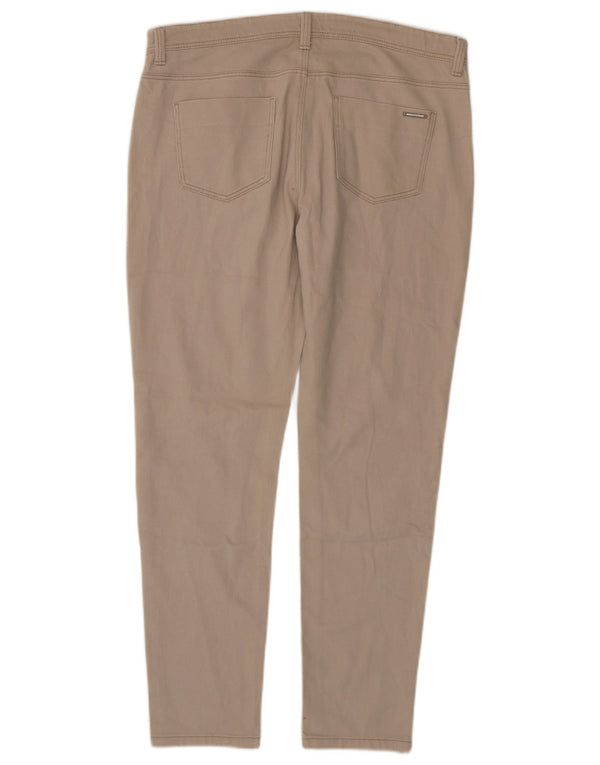 Женские узкие джинсы Marks & Spencer Autograph UK 14, большие W34 L28, бежевые