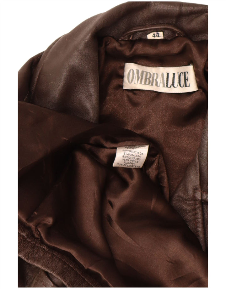 Женское кожаное пальто Ombraluce IT 44 Medium Brown