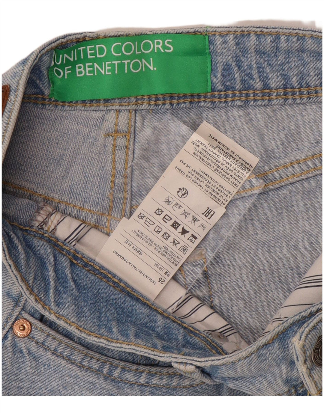 Женские джинсовые шорты BENETTON W25 XS, синие, хлопок