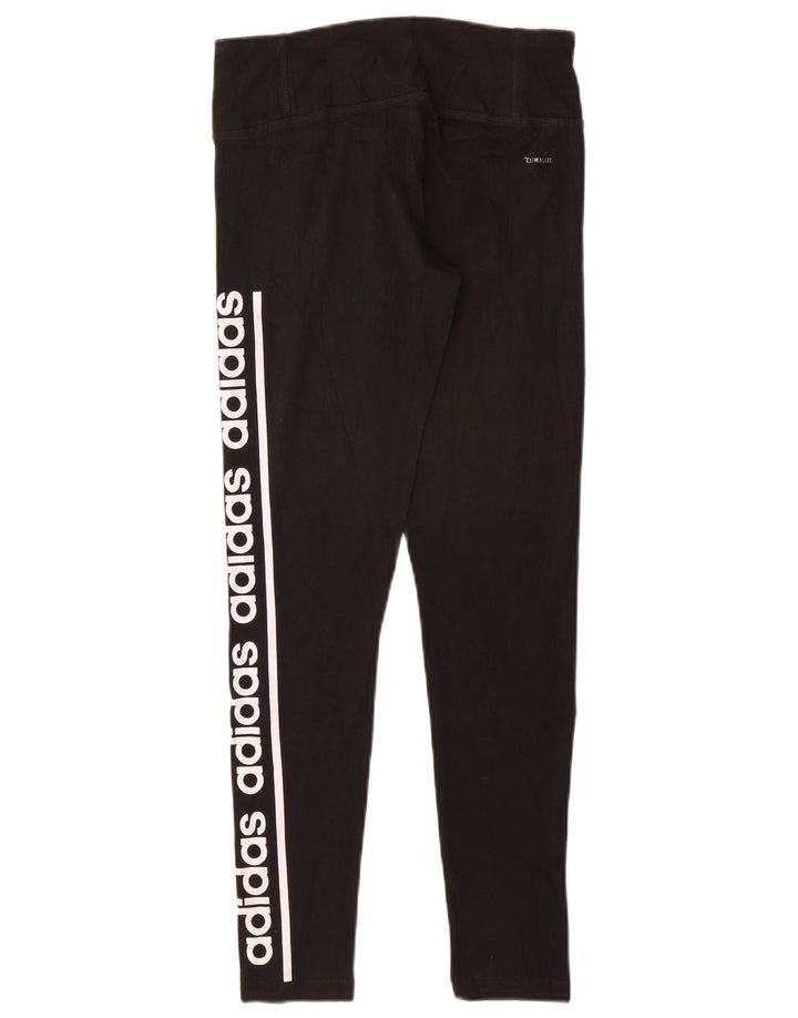 Женские леггинсы Adidas Climalite с графическим рисунком, Великобритания, маленький размер 8/10, черный хлопок