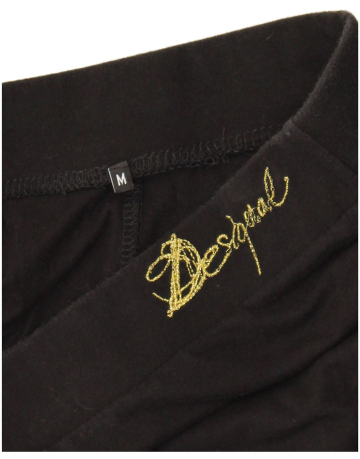 Женские леггинсы с рисунком Desigual UK 12, средние, черные, с узором пейсли
