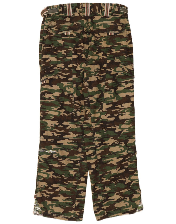 Винтажные мужские прямые брюки-карго W36 L32 цвета хаки, камуфляжный хлопок