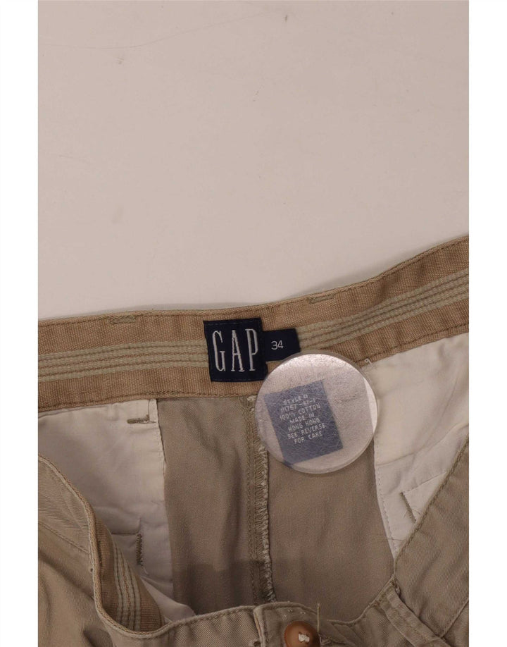Мужские шорты чинос Gap с привязкой W34, большие, бежевые, хлопок