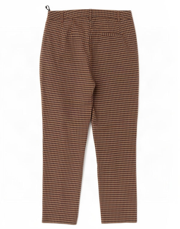 Женские укороченные брюки Marks & Spencer UK 10 Small W27 L25 Коричневые в клетку