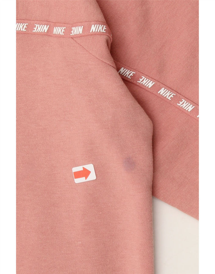 NIKE Womens Oversized Graphic Sweatshirt Jumper UK 10 Small Pink Cotton Vintage Nike and Second-Hand Nike from Messina Hembry 