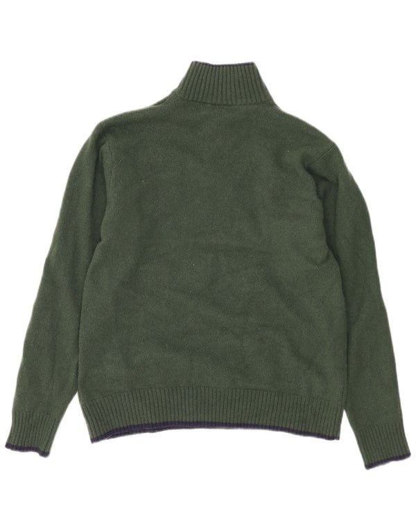 Женский свитер FILA с воротником на молнии UK 18 XL Хаки из овечьей шерсти