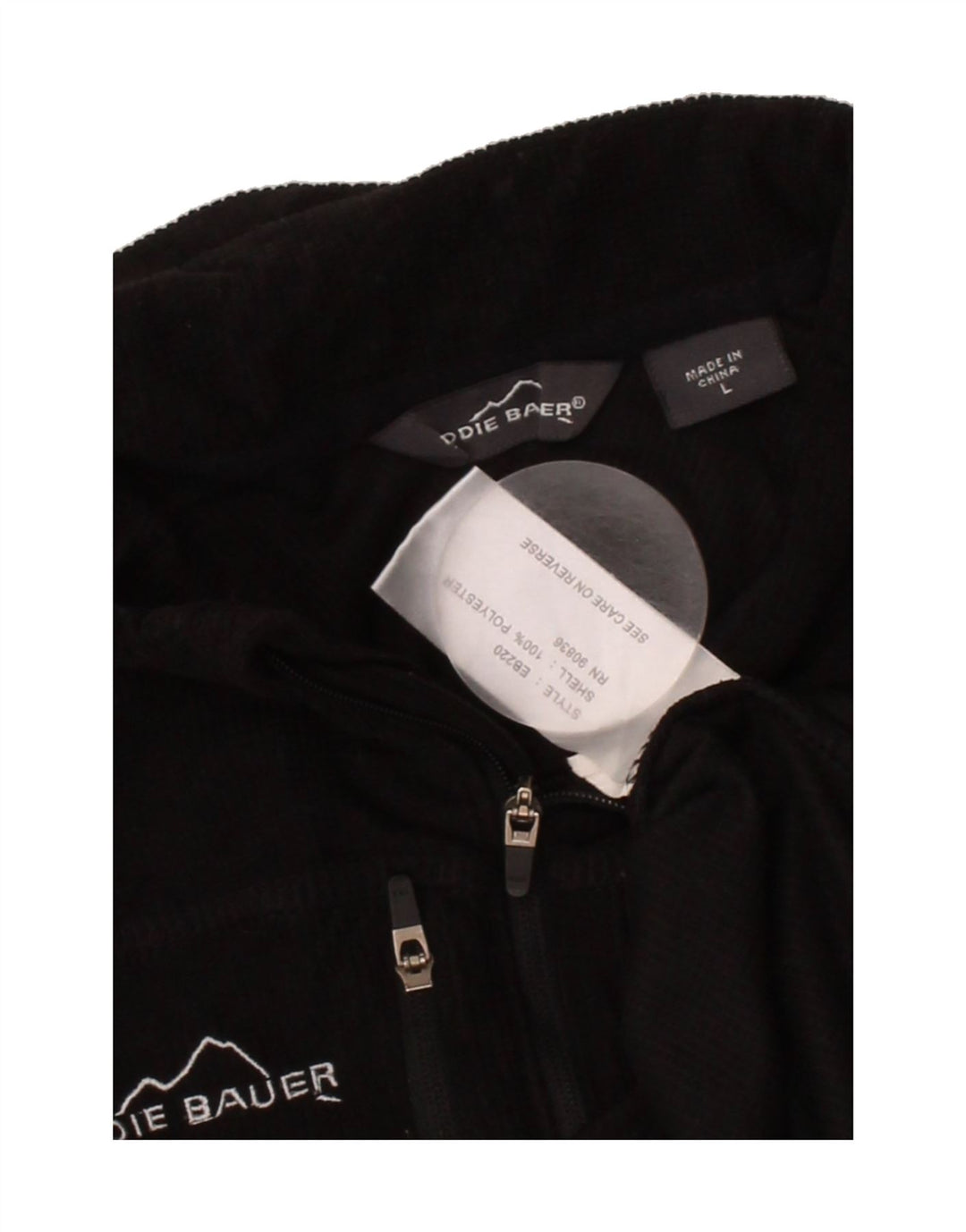 EDDIE BAUER Womens Zip Neck Pullover Tracksuit Top UK 16 Large Black Vintage Eddie Bauer and Second-Hand Eddie Bauer from Messina Hembry 