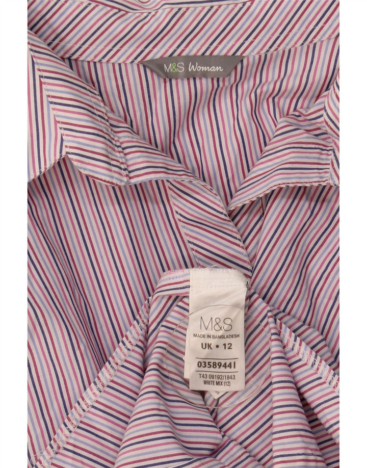 Женская рубашка с рукавом 3/4 Marks & Spencer UK 12, средние разноцветные полоски