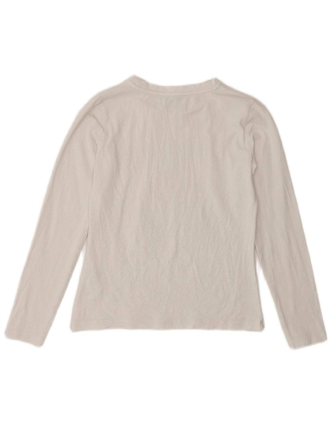 PATRIZIA PEPE Топ с рисунком для девочек, длинный рукав, 7–8 лет, размер XL, белый хлопок