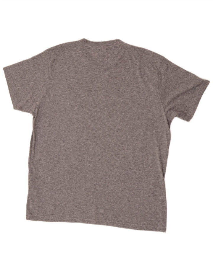 Мужская футболка с рисунком Bear, топ XL, серый полиэстер с крапинками