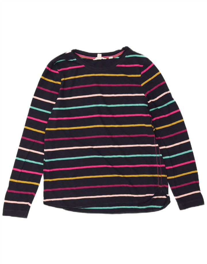 Женский топ с длинным рукавом WHITE STUFF UK 14, большой темно-синий в полоску