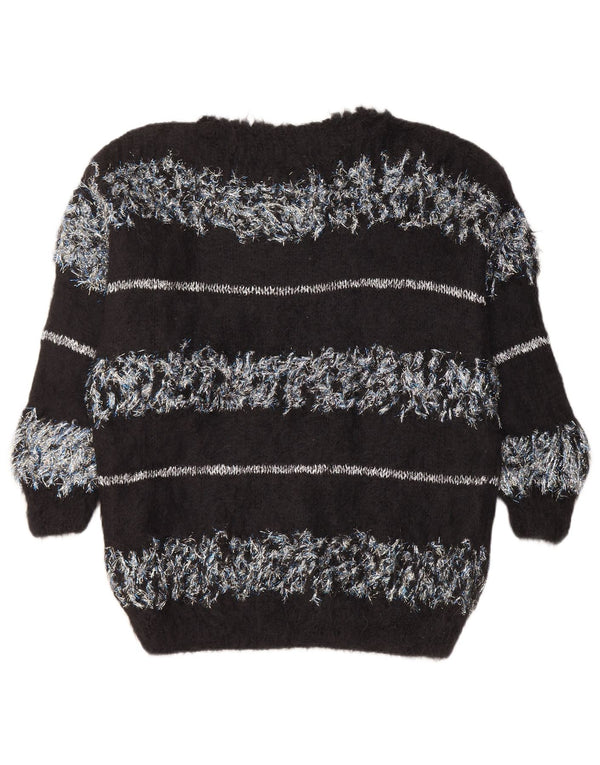 ВИНТАЖНЫЙ женский свитер с вырезом «лодочка», Великобритания, 18 XL, в черную полоску