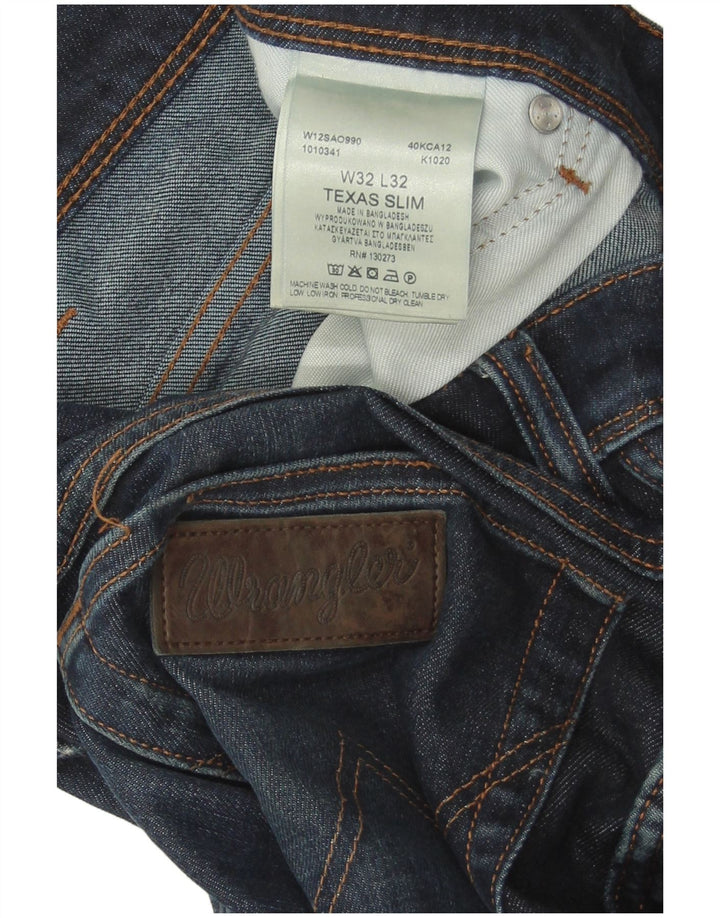 Мужские джинсы Wrangler Texas Slim W32 L32, синий хлопок