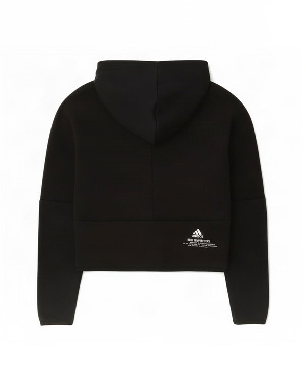 Свитер с капюшоном на молнии для мальчиков Adidas 11-12 лет, черный, хлопок