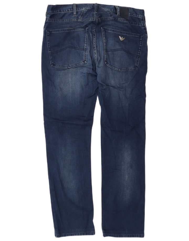 Мужские прямые джинсы Armani W31 L30 синие, хлопок