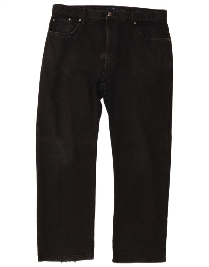 Мужские прямые джинсы Marks & Spencer Blue Harbour W36 L29, черный хлопок
