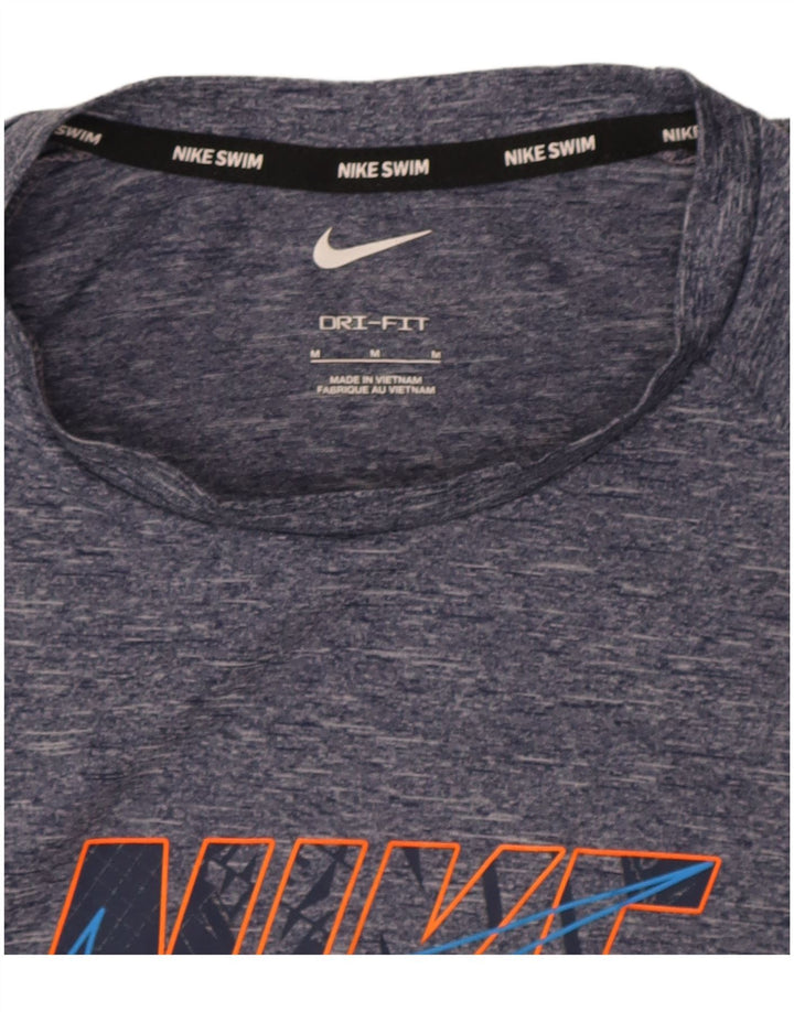 Мужская футболка с рисунком Nike Dri Fit, средний темно-синий, в крапинку