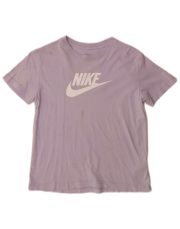 Женская футболка свободного кроя Nike Top UK 10, маленький фиолетовый хлопок
