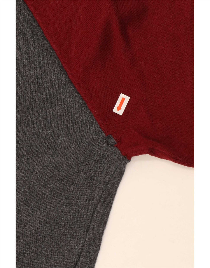 Мужской джемпер с круглым вырезом Jack Wills, хлопковый свитер среднего серого цвета с цветными блоками