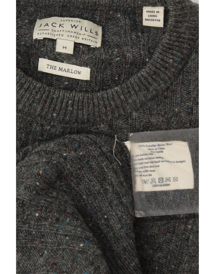 Мужской джемпер с круглым вырезом Jack Wills The Marlow, средний серый в крапинку