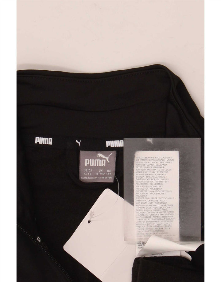 Спортивный костюм Puma для мальчиков, верхняя куртка 13–14 лет, черный полиэстер с цветными блоками