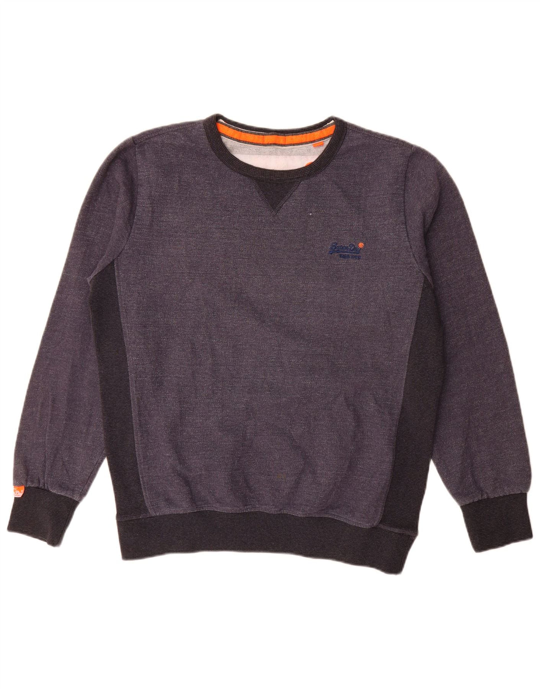 Мужской свитер Superdry, джемпер XL, серый, хлопок с цветными блоками