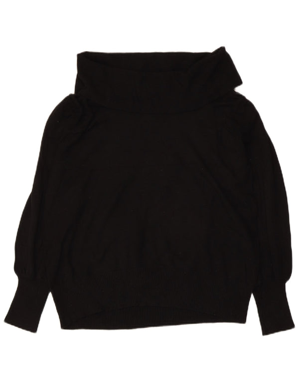 Женский джемпер с высоким воротником MARKS & SPENCER UK 12, средний черный