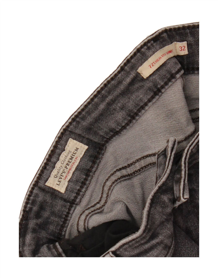 Женские джинсы скинни Levi's 721 с высокой посадкой W32 L30 Серые