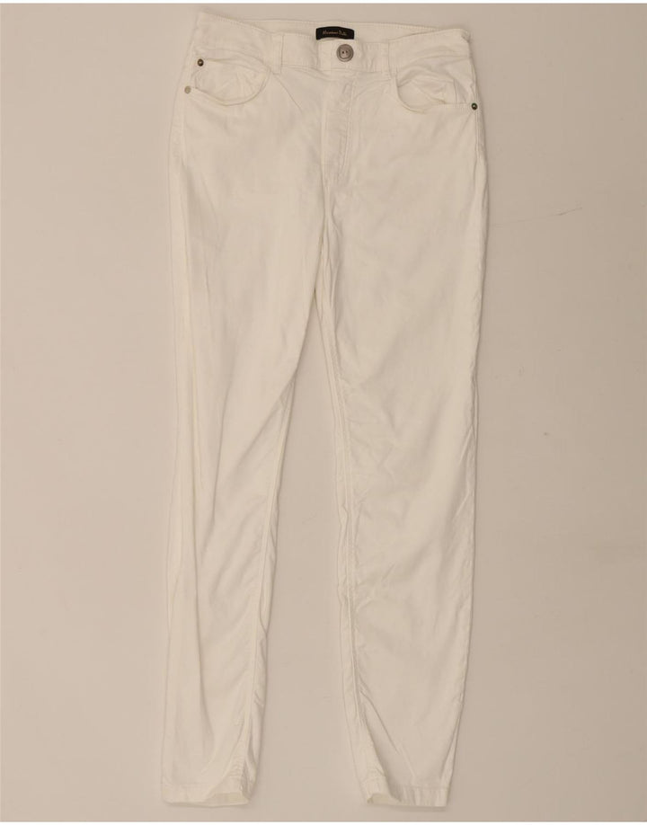 Massimo Dutti Женские узкие повседневные брюки EU 40 Medium W28 L28 Белые