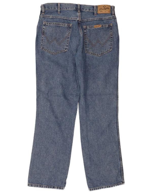 Мужские прямые джинсы Wrangler стандартного кроя W36 L32, синие, хлопок