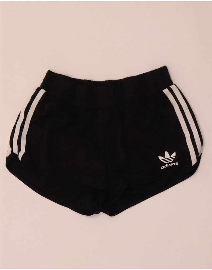 Женские спортивные шорты Adidas UK 8, маленькие черные из полиэстера