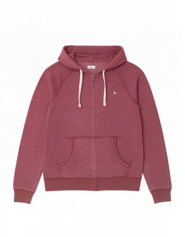 Женский свободный свитер с капюшоном на молнии Jack Wills UK 6 XS, бордовый полиэстер