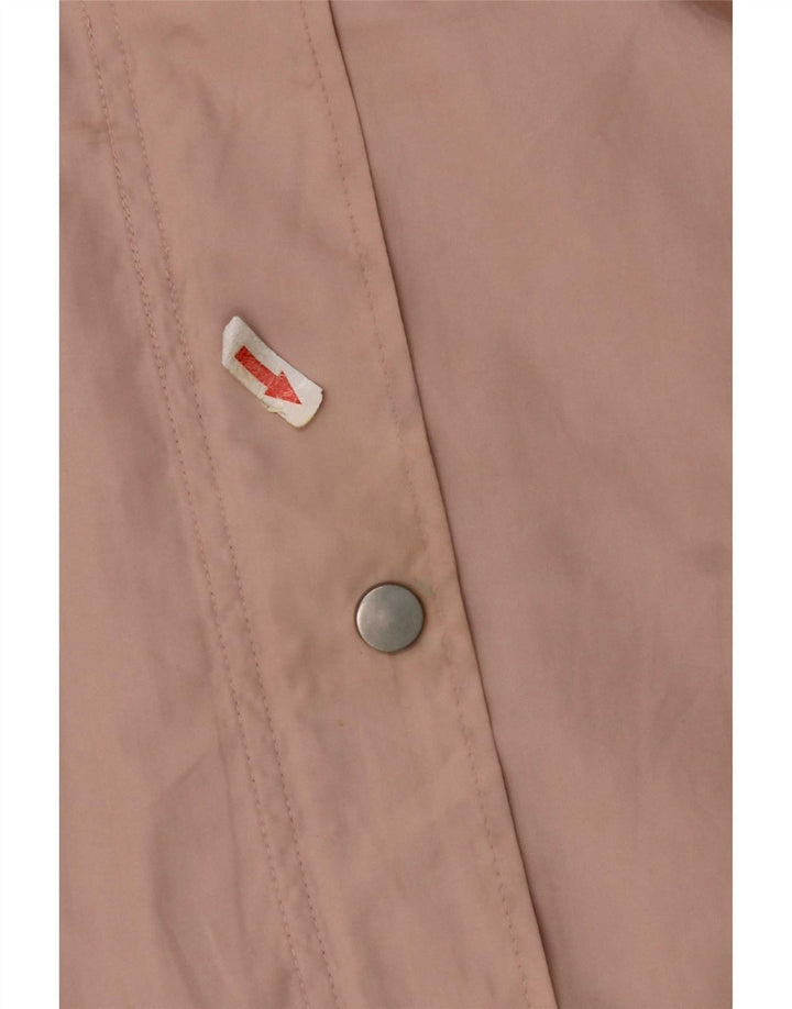 Женская дождевик с капюшоном Zara UK 14, полиэстер среднего розового цвета
