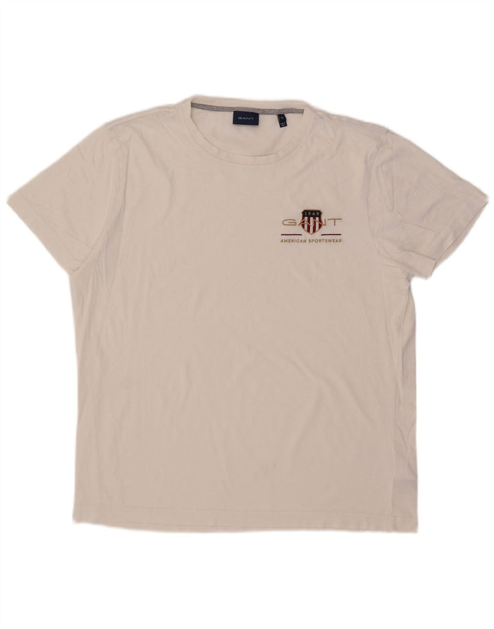 Мужская футболка с рисунком Gant XL, белый хлопок