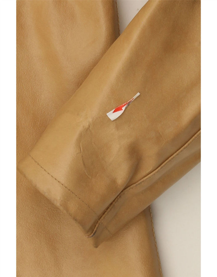 Винтажная женская кожаная куртка IT 44 Medium Beige Leather