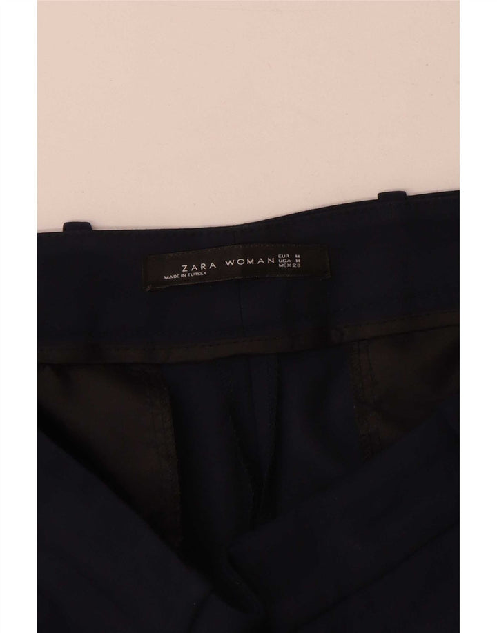Zara Женские узкие брюки среднего размера W28 L29 Темно-синие хлопковые