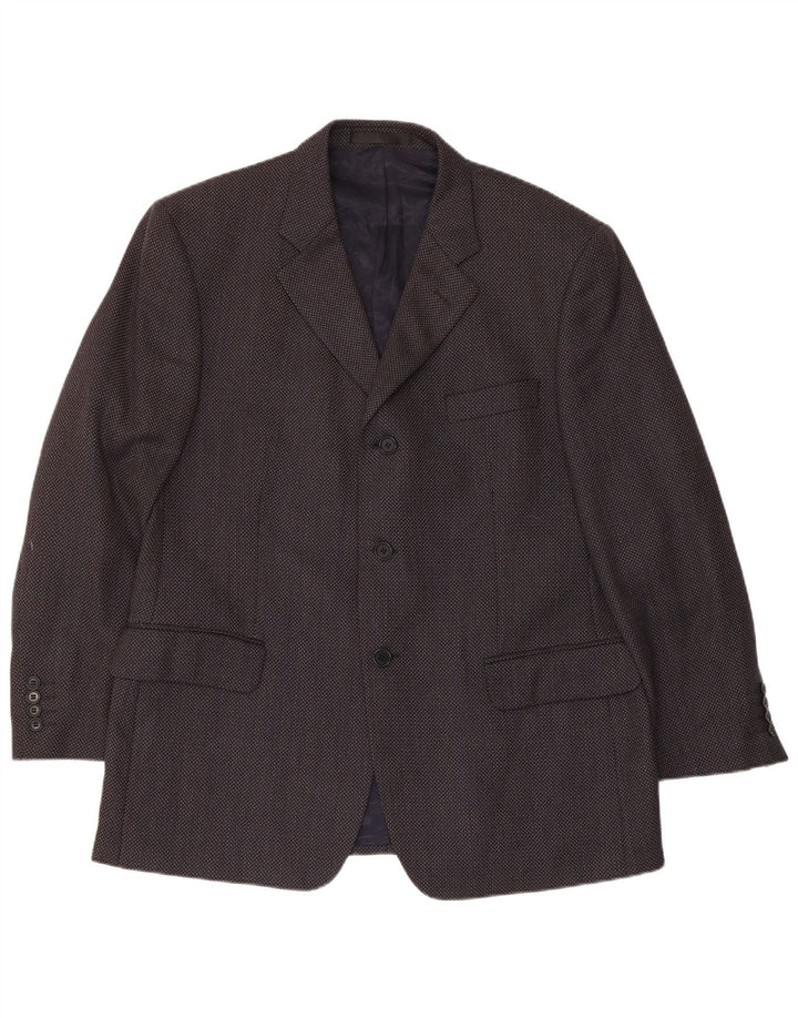Мужской пиджак Marks & Spencer с 3 пуговицами, Великобритания 44 XL, темно-синий, из натуральной шерсти