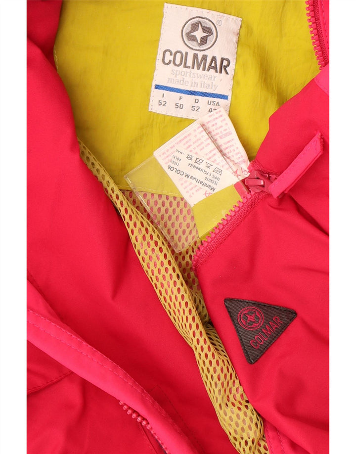 COLMAR Mens Loose Fit Hooded Windbreaker Jacket IT 52 Large Pink Polyamide