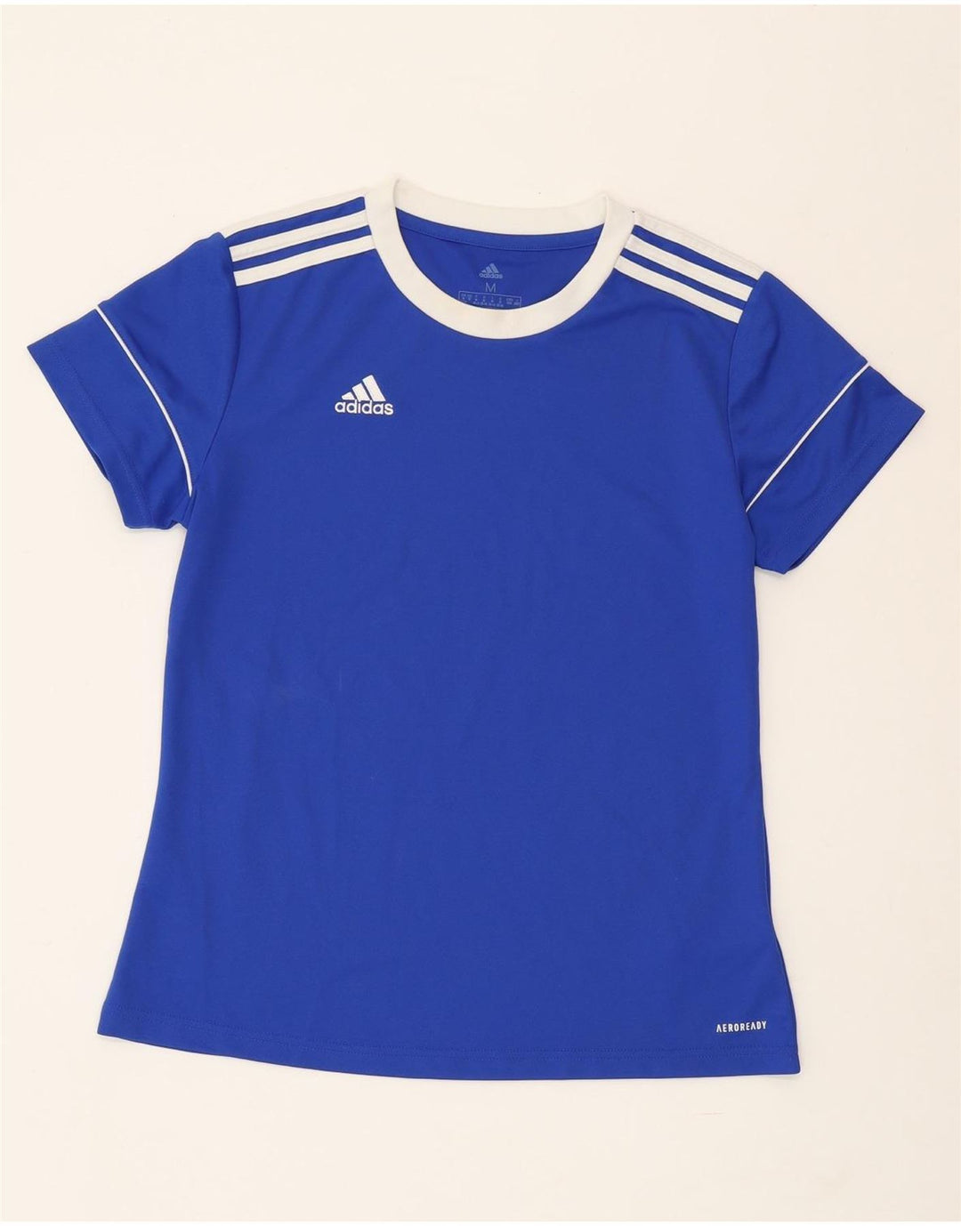 Женская футболка ADIDAS Aeroready Top UK 12/14, средний синий полиэстер
