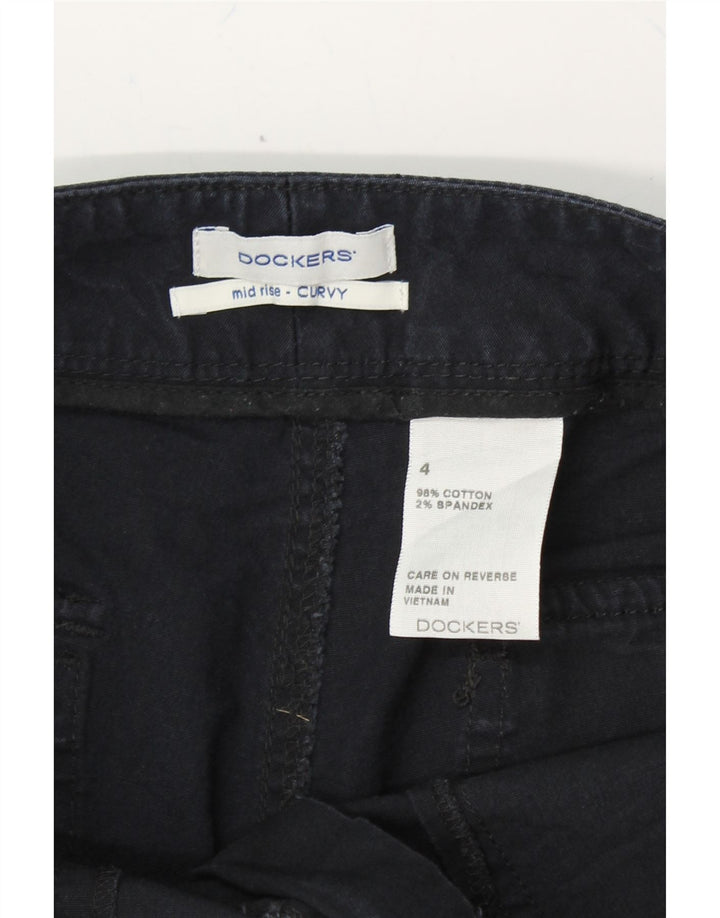 DOCKERS Womens Curvy Mid Rise Cargo Shorts US 4 Small W30  Navy Blue Vintage Dockers and Second-Hand Dockers from Messina Hembry 