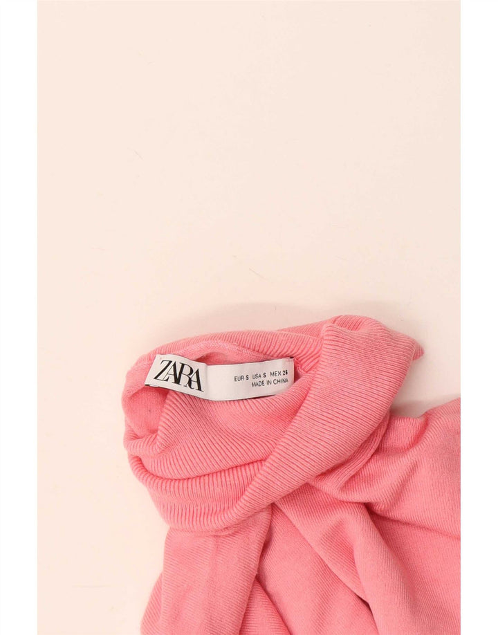 Женский джемпер с высоким воротником Zara UK 10, маленький розовый