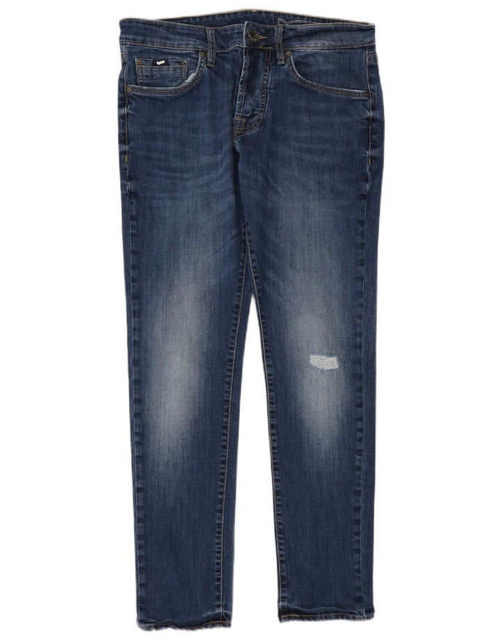 Мужские потертые узкие джинсы Gap W32 L32, синие, хлопок
